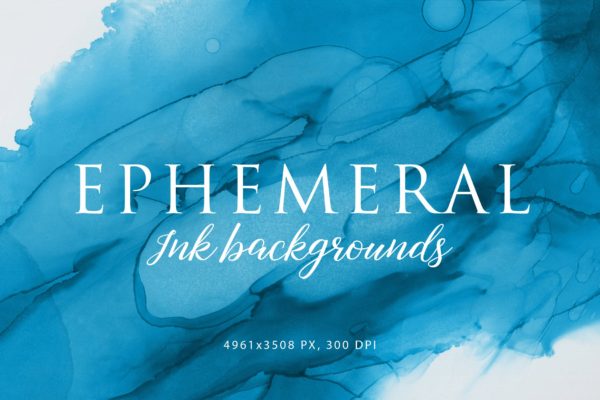 20款水彩墨水图案高清背景素材 Ephemeral Ink Backgrounds