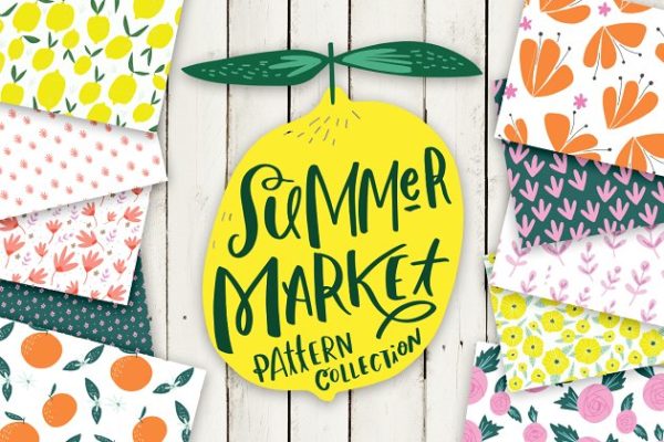 炎炎夏日元素图案纹理素材包 Summer Illustrated Patterns缩略图 炎炎夏日元素图案纹理素材包 Summer Illustrated Patterns