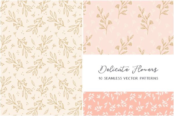 精致别致花朵图案纹理 Delicate Flowers Patterns
