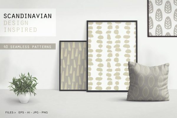 斯堪的纳维亚设计风格纹理 Scandinavian Design Patterns缩略图 斯堪的纳维亚设计风格纹理 Scandinavian Design Patterns