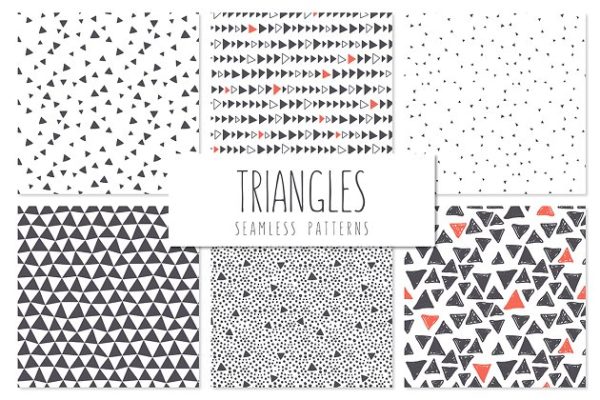 三角形图案无缝纹理集 Triangles. Seamless Patterns Set 5缩略图 三角形图案无缝纹理集 Triangles. Seamless Patterns Set 5