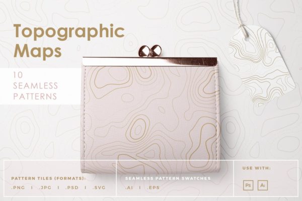 地形图形背景纹理 Topographic Maps Patterns缩略图 地形图形背景纹理 Topographic Maps Patterns