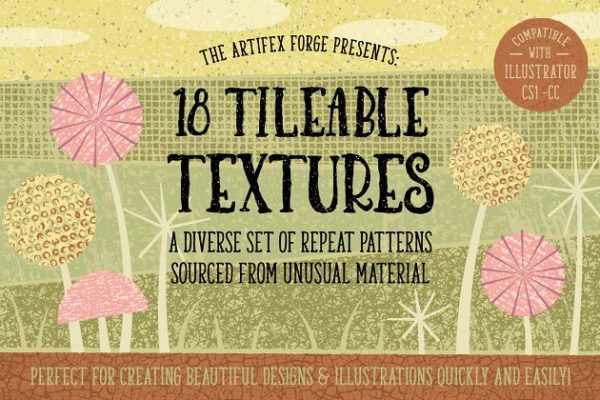 复古怀旧效果线条斑点无缝图案纹理 Tileable Texture – Repeat Patterns缩略图 复古怀旧效果线条斑点无缝图案纹理 Tileable Texture – Repeat Patterns
