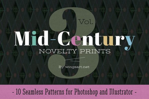 20世纪50年代艺术风格图案纹理合集 1950s and Mid-Century Patterns缩略图 20世纪50年代艺术风格图案纹理合集 1950s and Mid-Century Patterns