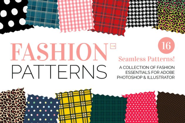 时尚花饰无缝纹理 Seamless Fashion Patterns缩略图 时尚花饰无缝纹理 Seamless Fashion Patterns