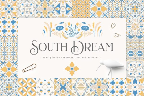 梦幻手绘复古花式纹理 South Dream Hand Painted Collection缩略图 梦幻手绘复古花式纹理 South Dream Hand Painted Collection