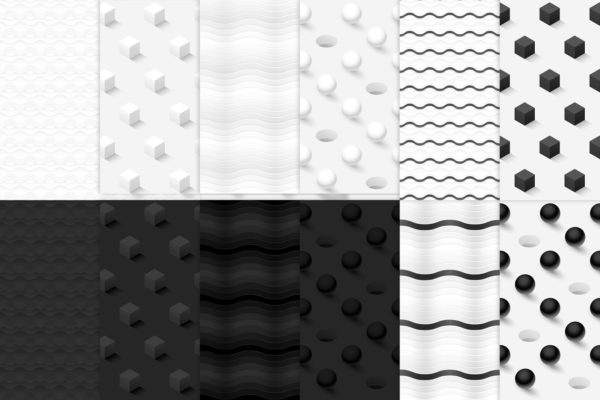 12款现代极简主义无缝几何图案背景 12 modern minimalist patterns