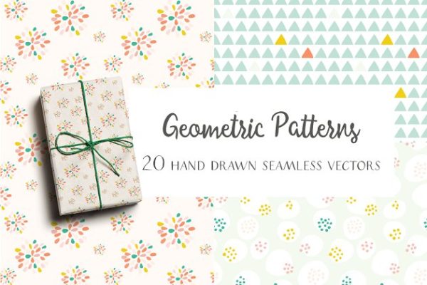 手绘几何图案背景素材 Hand Drawn Geometric Patterns缩略图 手绘几何图案背景素材 Hand Drawn Geometric Patterns