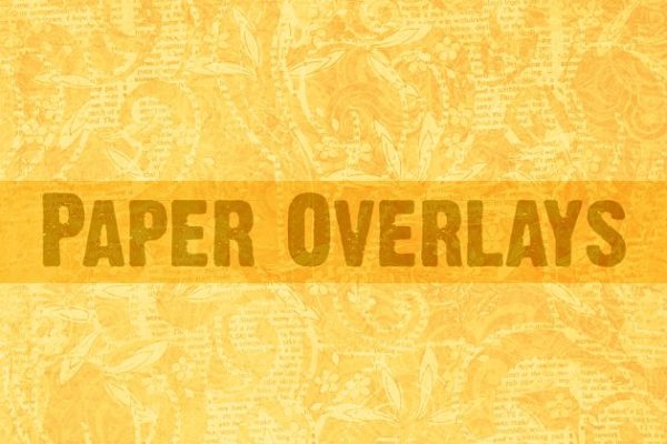 复古礼品花卉纸张图案叠层 Paper Overlays