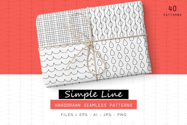 简约手绘线条包装设计印花素材 Simple Line Handdrawn Patterns缩略图 简约手绘线条包装设计印花素材 Simple Line Handdrawn Patterns