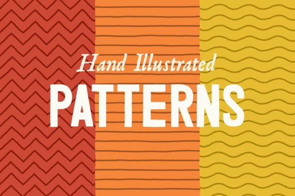手绘风格线条图案背景纹理 Hand Illustrated Line Patterns缩略图 手绘风格线条图案背景纹理 Hand Illustrated Line Patterns