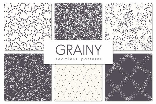 粒状点状图案无缝纹理 Grainy. Seamless Patterns Set缩略图 粒状点状图案无缝纹理 Grainy. Seamless Patterns Set