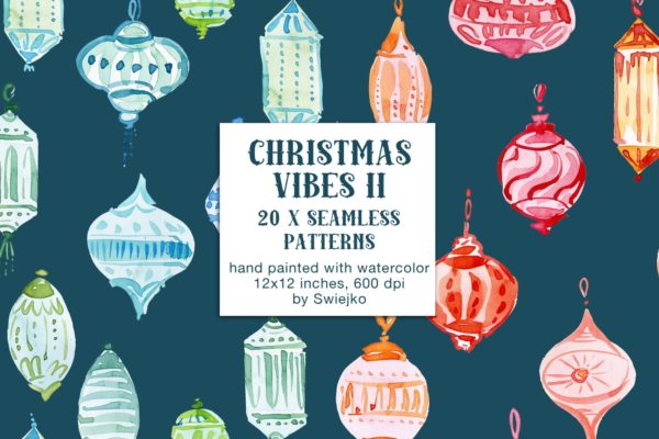 圣诞气氛装饰元素手绘图案高清JPG图片素材II Christmas Vibes II