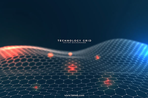 抽象科技网格背景 Abstract background with technology grid缩略图 抽象科技网格背景 Abstract background with technology grid
