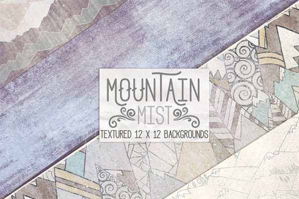 14款山脉山地主题背景纹理 Mountain Backgrounds, Textured Paper