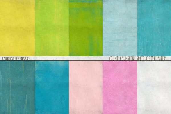 多彩阳光色彩纸张纹理 Country Sunshine Solid Digital Paper