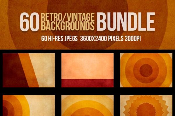 60款复古怀旧风格背景 60 Retro Vintage Backgrounds缩略图 60款复古怀旧风格背景 60 Retro Vintage Backgrounds