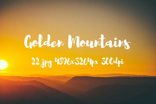 高清落日余晖山脉图片合集 Golden Mountains photo pack缩略图 高清落日余晖山脉图片合集 Golden Mountains photo pack