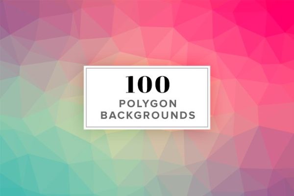 100个美丽的多边几何图形背景 *SALE* 100 Polygon Background Images