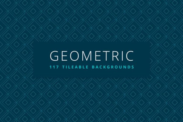 117个抽象几何底纹图案背景素材[13种图案*7种配色] Geometric | 117 Tileable Backgrounds