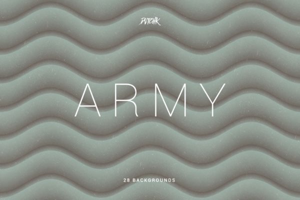 军绿色柔和抽象波浪背景设计素材 Army Green | Soft Abstract Wavy Backgrounds