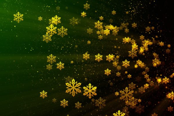 圣诞节主题金色雪花高清背景素材 Christmas Snowflakes