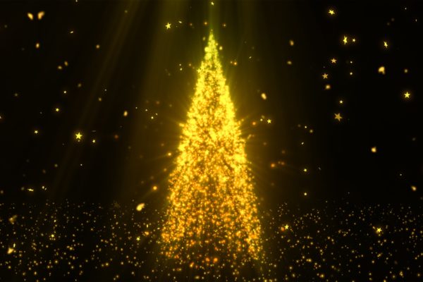闪闪发光圣诞树圣诞节背景素材 Christmas Tree Glitters
