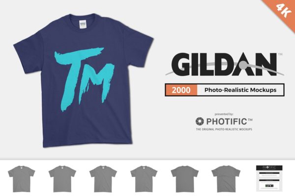 Gildan 2000 T恤设计展示样机 Gildan 2000 T-Shirt Mockups缩略图 Gildan 2000 T恤设计展示样机 Gildan 2000 T-Shirt Mockups
