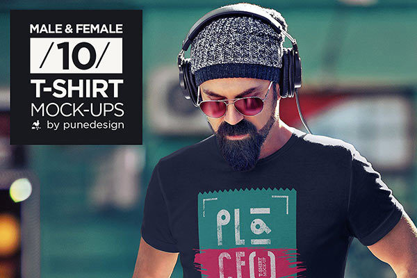 T-Shirt Mock-Up Vol.4 时尚的男女圆领T恤展示样机下载 1.67 GB[psd]