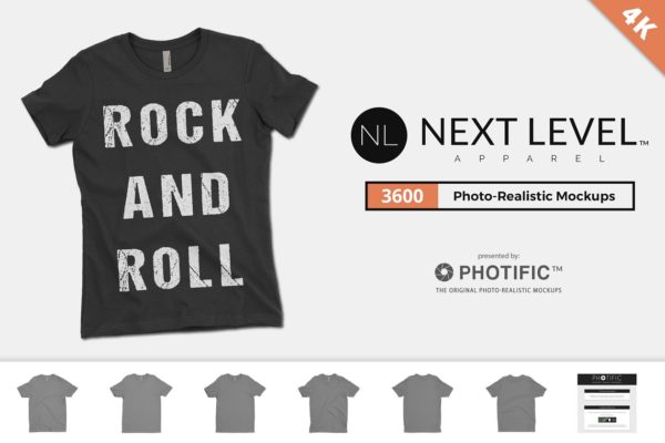 男士T恤样机模板 Next Level 3600 T-Shirt Mockups缩略图 男士T恤样机模板 Next Level 3600 T-Shirt Mockups