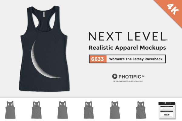 毛织背心运动衫样机 Next Level 6633 The Jersey Racerback缩略图 毛织背心运动衫样机 Next Level 6633 The Jersey Racerback