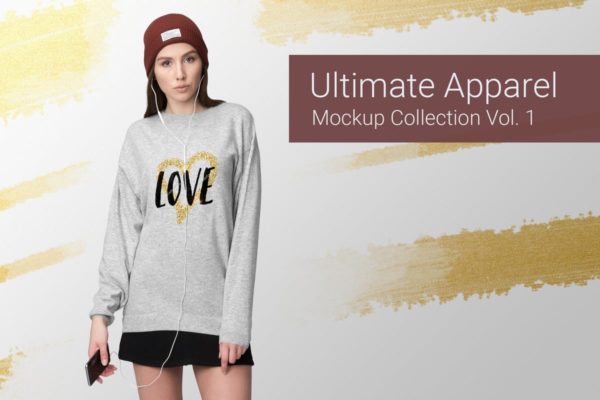 挂拍/模特上身/平铺服装样机模板v7 Ultimate Apparel Mockup Vol. 7