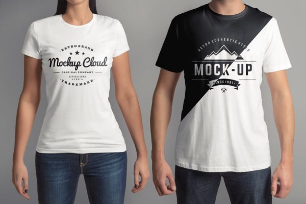 潮流圆领T恤服装样机套装 T-Shirt Mockup Set缩略图 潮流圆领T恤服装样机套装 T-Shirt Mockup Set