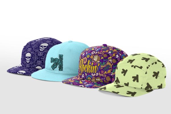 休闲棒球帽样机展示模板 Snapback FullCap Mockup