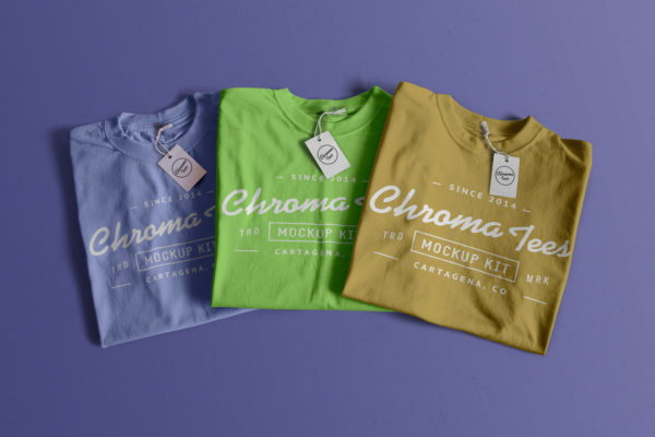 折叠T恤服装印花设计图样机02 Folded T-Shirts Mockup 02缩略图 折叠T恤服装印花设计图样机02 Folded T-Shirts Mockup 02