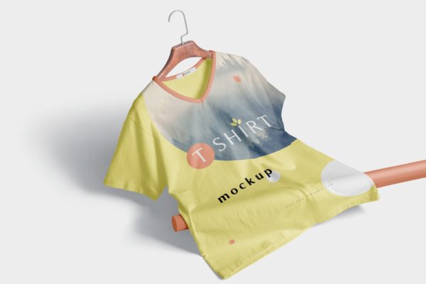 高品质T恤印花设计多角度预览效果图样机 Premium Quality T-shirt Mockup Scenes