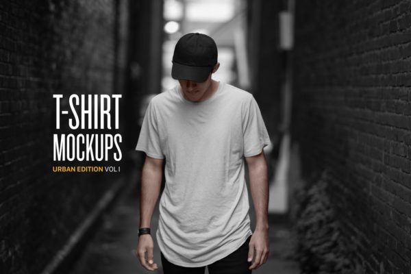 经典款男士T恤设计效果图样机 T-Shirt Mockups
