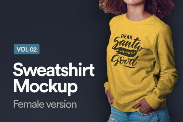 女士卫衣运动衫样机模板v02 Sweatshirt Mockup Vol 02