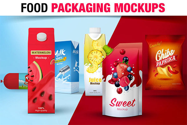 多用途的时尚可爱食品零食包装样机展示模型mockups缩略图 多用途的时尚可爱食品零食包装样机展示模型mockups