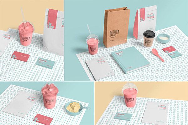 冰淇淋杯VI样机展示模型mockups缩略图 冰淇淋杯VI样机展示模型mockups