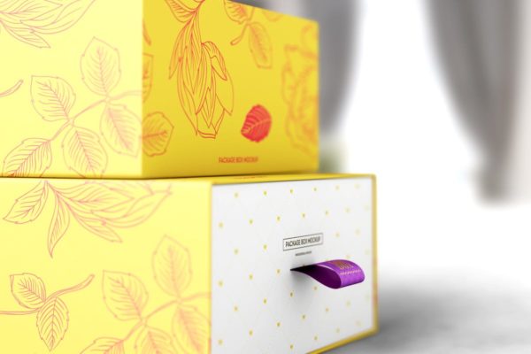 创意抽屉式礼品包装盒样机模板 Package Box Mock-Up缩略图 创意抽屉式礼品包装盒样机模板 Package Box Mock-Up