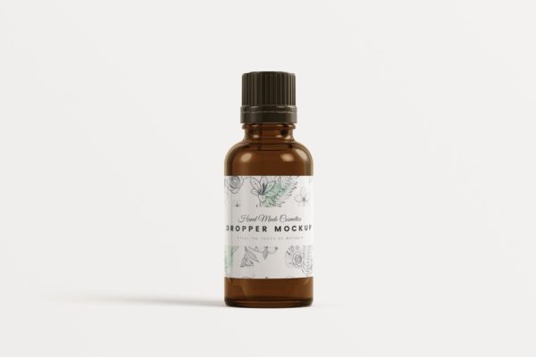 欧洲化妆品护肤品滴瓶样机 Euro Dropper Bottle MockUp缩略图 欧洲化妆品护肤品滴瓶样机 Euro Dropper Bottle MockUp