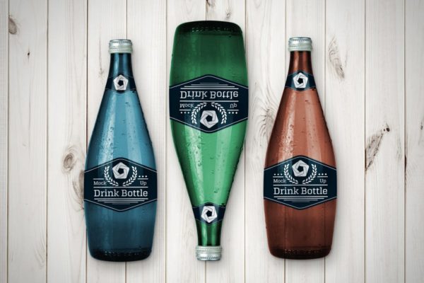 饮料玻璃瓶外观包装样机模板v2 Drink Bottle Mockup V.2缩略图 饮料玻璃瓶外观包装样机模板v2 Drink Bottle Mockup V.2