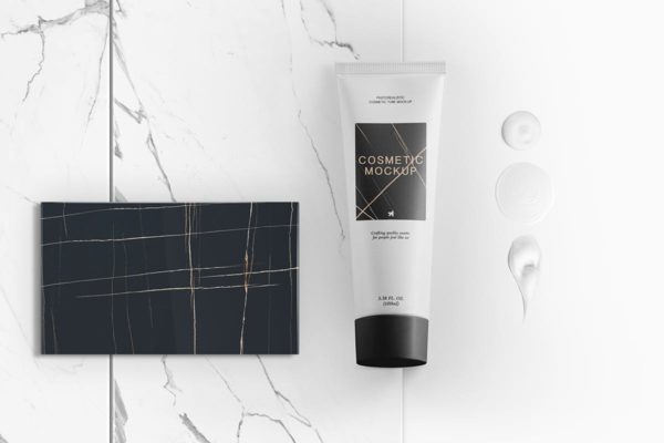 美容化妆品软管包装样机 Cosmetic Tube Packaging Mockup
