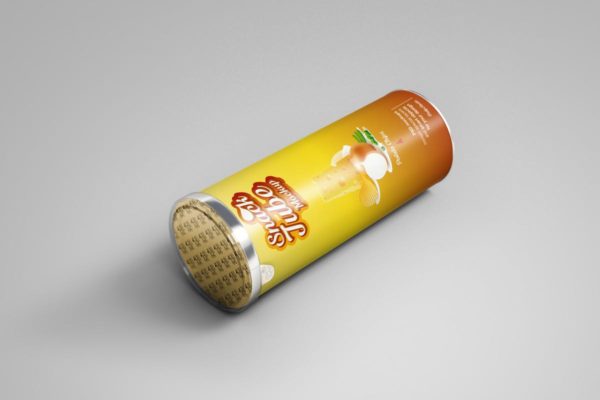 薯片圆筒食品包装样机模板 Snack Tube Mockup缩略图 薯片圆筒食品包装样机模板 Snack Tube Mockup