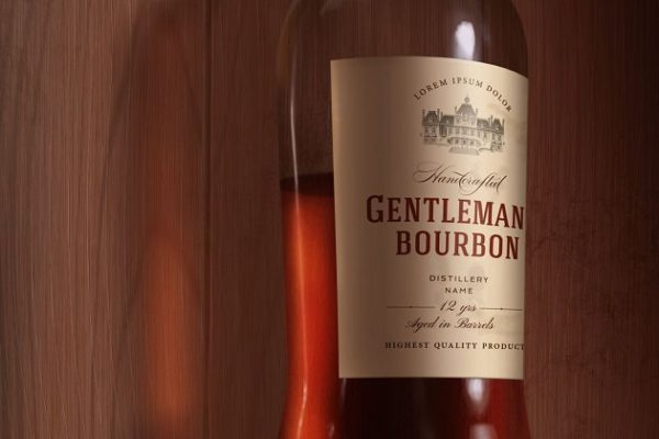 威士忌酒瓶标签设计展示样机v1 Whiskey mock-up light label 1缩略图 威士忌酒瓶标签设计展示样机v1 Whiskey mock-up light label 1