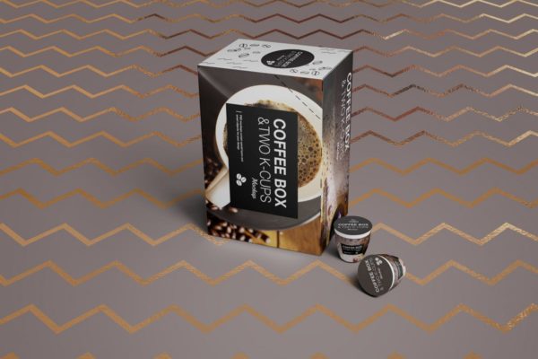 高品质的时尚咖啡杯/咖啡盒样机 2 K-Cups-Coffee Box Mockup缩略图 高品质的时尚咖啡杯/咖啡盒样机 2 K-Cups-Coffee Box Mockup