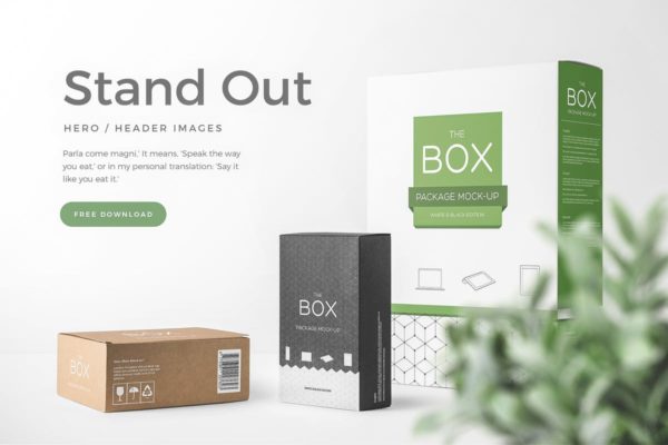 礼品/食品盒子包装样机Vol.1 Box Packaging Mockups Vol. 1