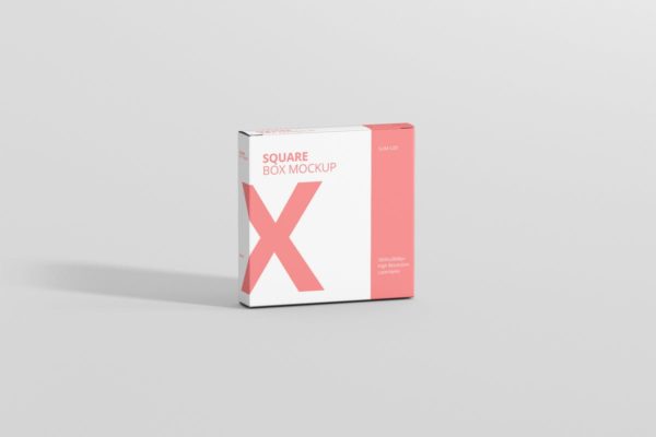 方形超薄尺寸包装盒子样机 Box Mockup – Square Slim Size缩略图 方形超薄尺寸包装盒子样机 Box Mockup – Square Slim Size