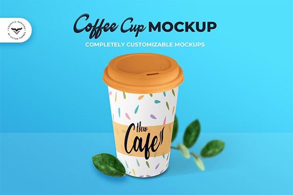 简约时尚清新好用的咖啡杯纸杯包装设计VI样机展示模型mockups,缩略图 简约时尚清新好用的咖啡杯纸杯包装设计VI样机展示模型mockups,